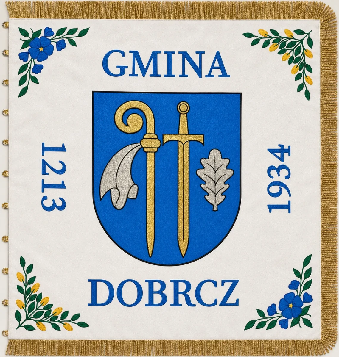 Awers sztandaru szkolnego